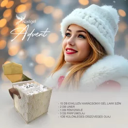   Calendar de Advent cu 15 lacuri gel, 2 linere și uleiuri în cutie cadou