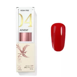 Advent 04 - Gel lac 8 ml - Efect de sticlă roșu -