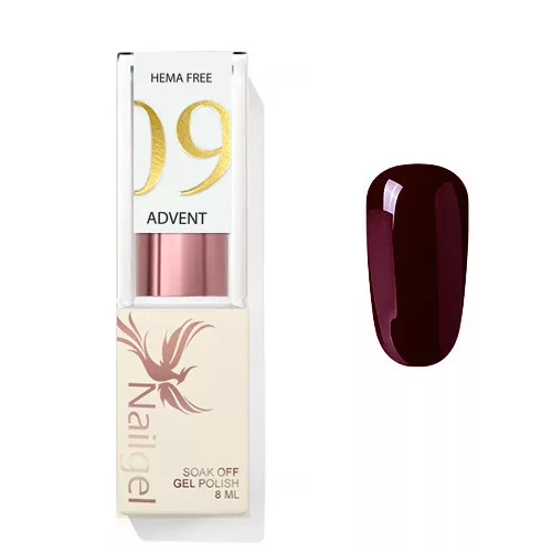 Advent 09 - Gel lac 8 ml - Bordo închis -