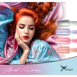   Colectia Ariel's Dream de geluri cu 6 lacuri de unghii gel si o margareta cadou.