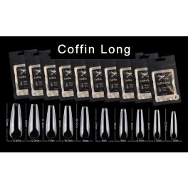 Vârf unghii artificiale jeleu, L-Coffin - limpede