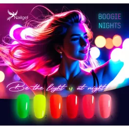 Set de 6 lacuri gel Boogie Nights cu margaretă cadou