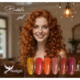   Colecția Bubble de ojă semipermanentă cu 6 geluri pentru unghii și o margaretă cadou