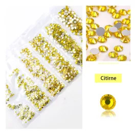   Set de 1680 de strasuri de cristal in 6 marimi diferite P12 - Citrin