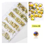Set de 1680 de strasuri de cristal in 6 marimi diferite P13 - Citrine AB