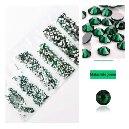   Set de 1680 strasuri de cristal in 6 marimi P24 - verde malachit