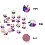 Set de 1680 de strasuri de cristal in 6 marimi diferite P34 - Pink AB