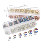 Set 1440 strasuri cristal, 2 culori, 6 marimi S6