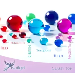   GLASSY TOP – Colecție de 6 geluri de luciu, cu un cadou special: o paletă tip margaretă!