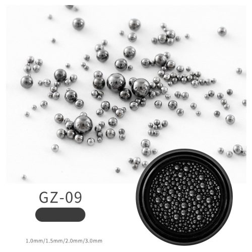 Mărgele spray negre / caviar mărime mixtă - ambalaj mic