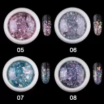 Paiete decorative, violet deschis, hexagonale, marimi mixte