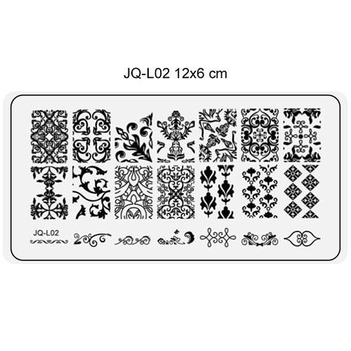 Placa de imprimare unghii dimensiune 6x12 cm -JQ-L02