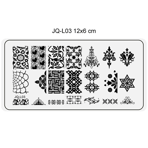Placa de imprimare unghii dimensiune 6x12 cm -JQ-L03