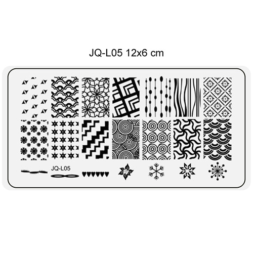 Placa de imprimare unghii dimensiune 6x12 cm -JQ-L05
