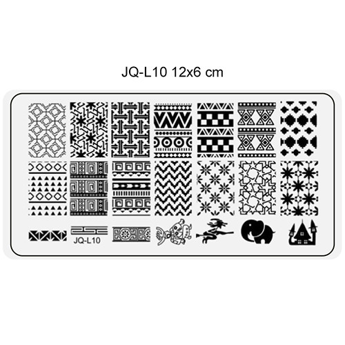 Placa de imprimare unghii dimensiune 6x12 cm -JQ-L10