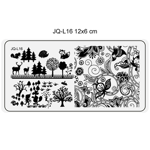 Placa de imprimare unghii dimensiune 6x12 cm -JQ-L16