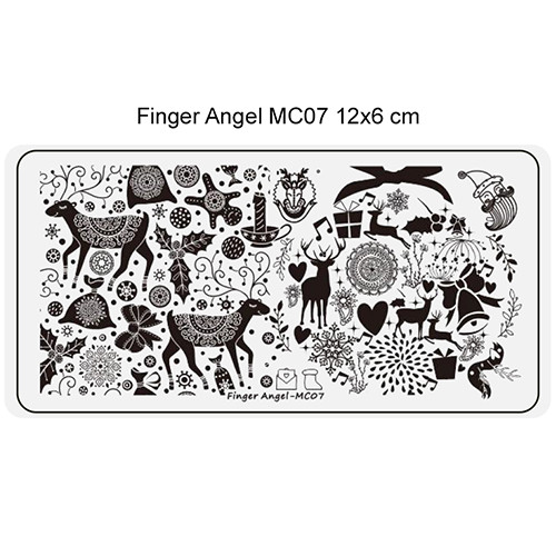 Placa de imprimare unghii dimensiune 6x12 cm - MC07