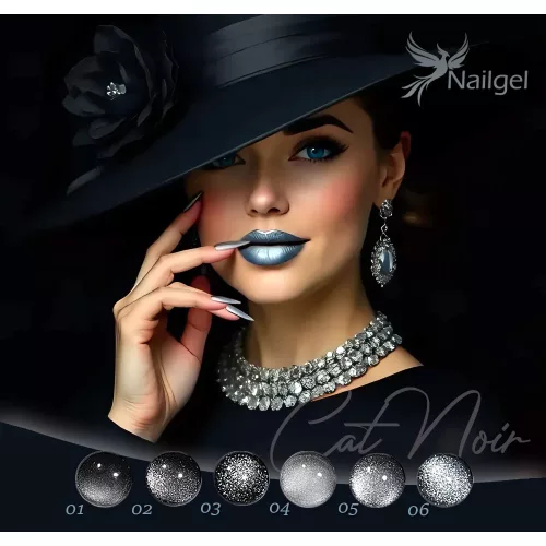 Colecția Cat Noir Gel Lac cu 6 lacuri de unghii și o margaretă cadou