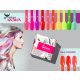 Colecție de lacuri cu gel Neonica cu 13 lacuri cu gel,  și margarete într-o cutie cadou