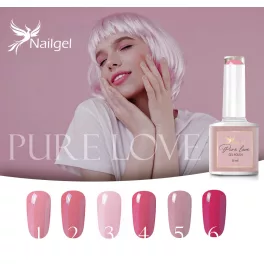   Colecție de lac de gel Pure Love din 8 piese, cu gel ușor și margaretă gratuit