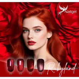   Colecția Rubyland gel lac – 4 gel lacuri + margaretă cadou