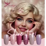 Colectia Shine It Up! de geluri cu 6 lacuri de unghii gel si o margareta cadou.