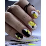Polka Top Coat - Black&White dots - Gel de strălucire 8 ml